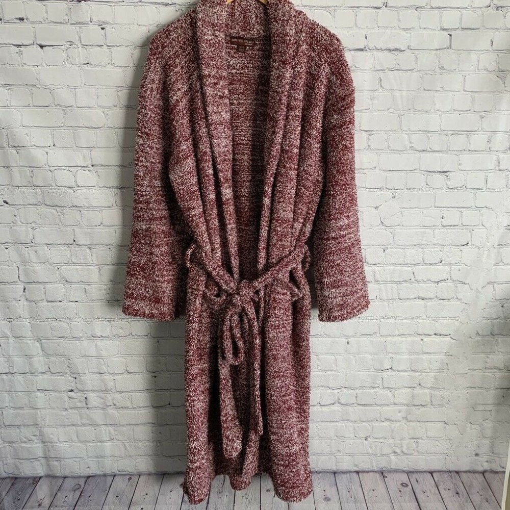 Barefoot Dreams Cozy Chic Womens Robe Size 2 Medium Full Length Belted Long